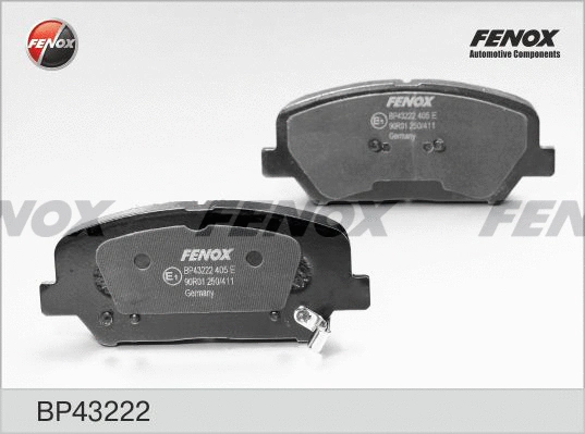 BP43222 FENOX Комплект тормозных колодок, дисковый тормоз (фото 1)
