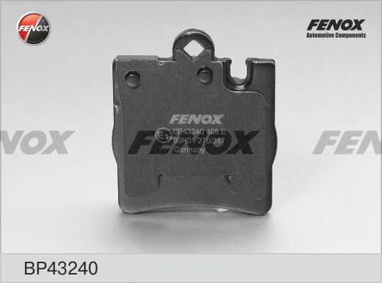 BP43240 FENOX Комплект тормозных колодок, дисковый тормоз (фото 1)