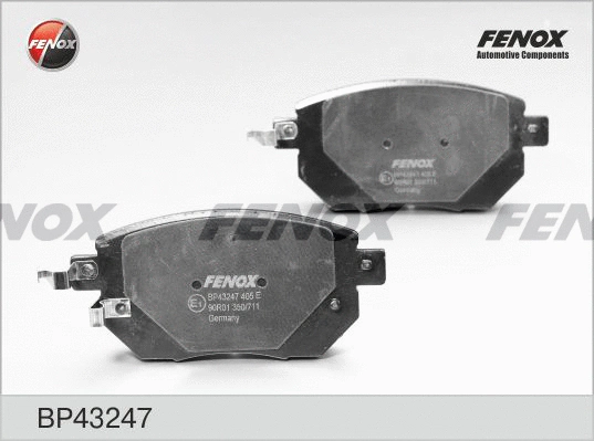 BP43247 FENOX Комплект тормозных колодок, дисковый тормоз (фото 1)