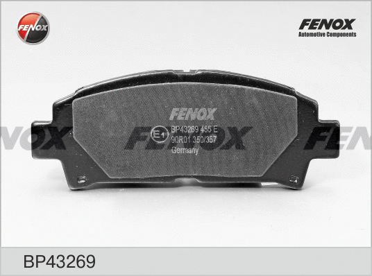 BP43269 FENOX Комплект тормозных колодок, дисковый тормоз (фото 1)