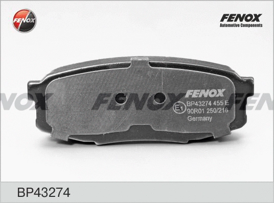 BP43274 FENOX Комплект тормозных колодок, дисковый тормоз (фото 1)