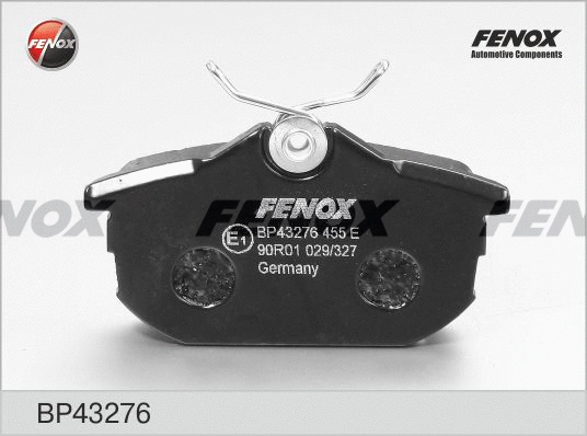 BP43276 FENOX Комплект тормозных колодок, дисковый тормоз (фото 1)