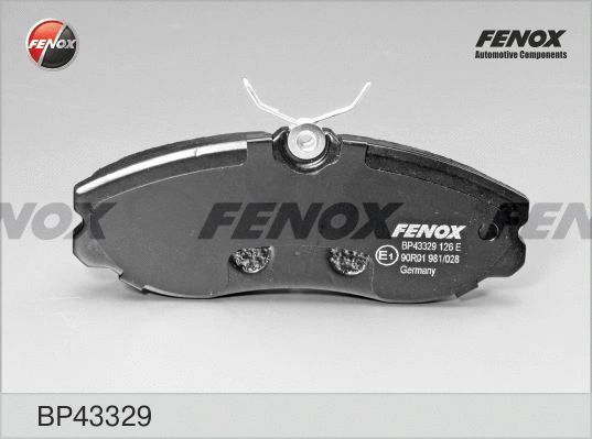 BP43329 FENOX Комплект тормозных колодок, дисковый тормоз (фото 1)