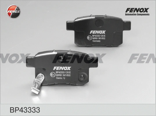 BP43333 FENOX Комплект тормозных колодок, дисковый тормоз (фото 1)