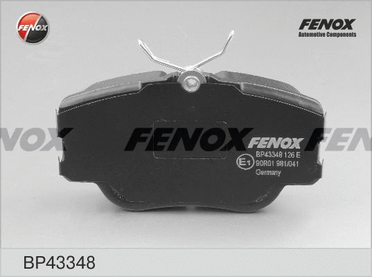 BP43348 FENOX Комплект тормозных колодок, дисковый тормоз (фото 1)