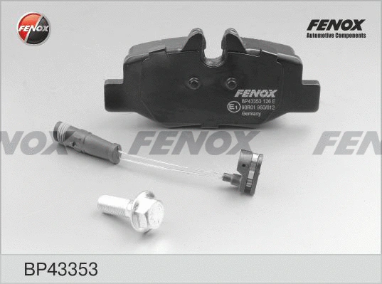 BP43353 FENOX Комплект тормозных колодок, дисковый тормоз (фото 1)