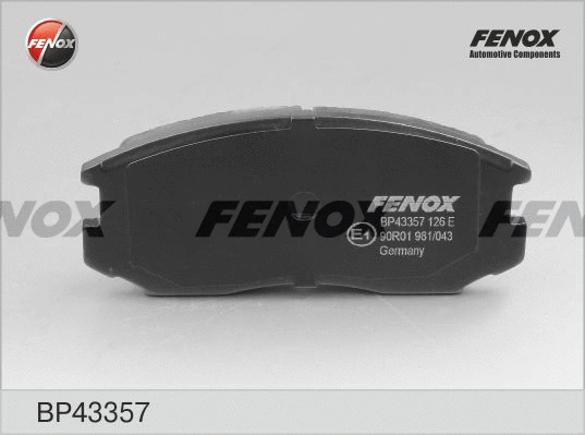 BP43357 FENOX Комплект тормозных колодок, дисковый тормоз (фото 1)