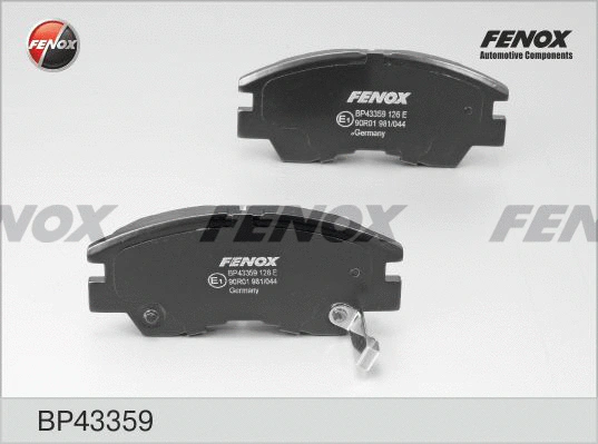 BP43359 FENOX Комплект тормозных колодок, дисковый тормоз (фото 1)