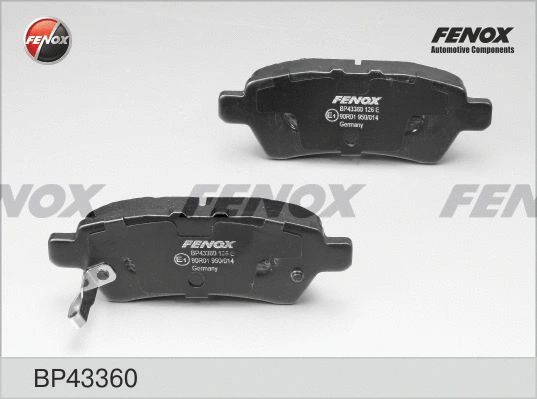 BP43360 FENOX Комплект тормозных колодок, дисковый тормоз (фото 1)
