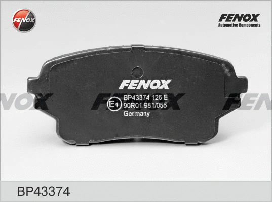 BP43374 FENOX Комплект тормозных колодок, дисковый тормоз (фото 1)