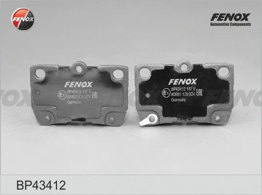 BP43412 FENOX Комплект тормозных колодок, дисковый тормоз (фото 1)