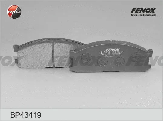 BP43419 FENOX Комплект тормозных колодок, дисковый тормоз (фото 1)