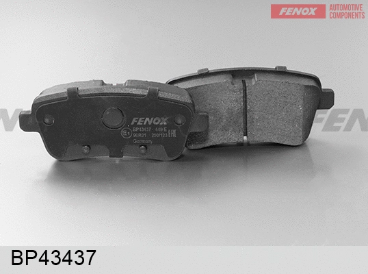 BP43437 FENOX Комплект тормозных колодок, дисковый тормоз (фото 1)