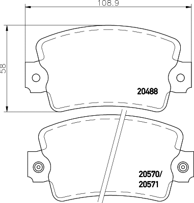 CVP045 DON Комплект тормозных колодок, дисковый тормоз (фото 1)