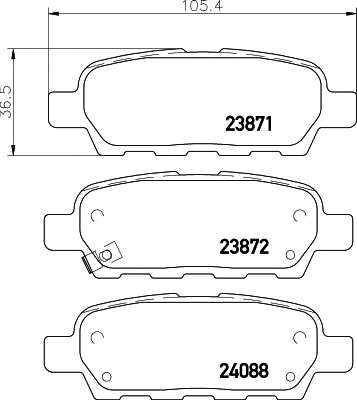 PCP1046 DON Комплект тормозных колодок, дисковый тормоз (фото 1)