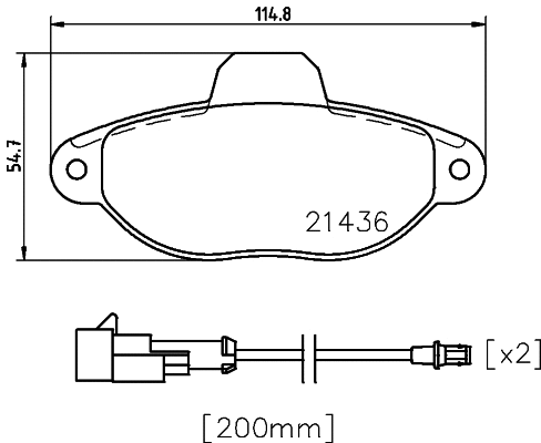 PCP1074 DON Комплект тормозных колодок, дисковый тормоз (фото 1)