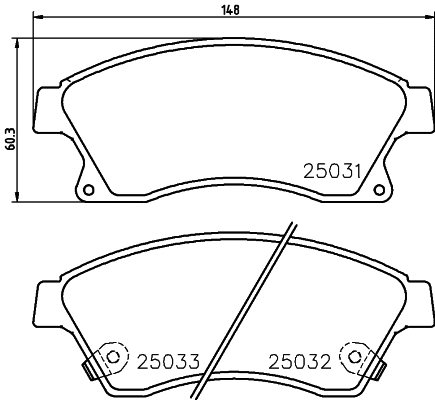 PCP1086 DON Комплект тормозных колодок, дисковый тормоз (фото 1)