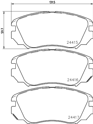 PCP1102 DON Комплект тормозных колодок, дисковый тормоз (фото 1)