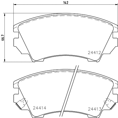 PCP1152 DON Комплект тормозных колодок, дисковый тормоз (фото 1)