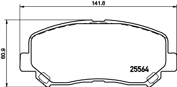 PCP1182 DON Комплект тормозных колодок, дисковый тормоз (фото 1)