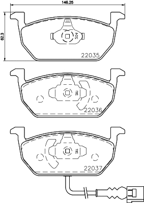 PCP1206 DON Комплект тормозных колодок, дисковый тормоз (фото 1)