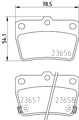 PCP1260 DON Комплект тормозных колодок, дисковый тормоз (фото 1)