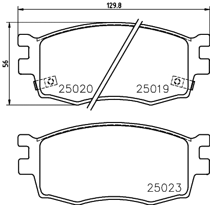 PCP1282 DON Комплект тормозных колодок, дисковый тормоз (фото 1)