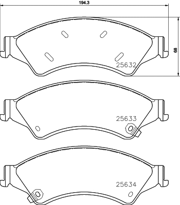 PCP1393 DON Комплект тормозных колодок, дисковый тормоз (фото 1)