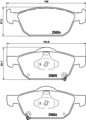 PCP1394 DON Комплект тормозных колодок, дисковый тормоз (фото 1)