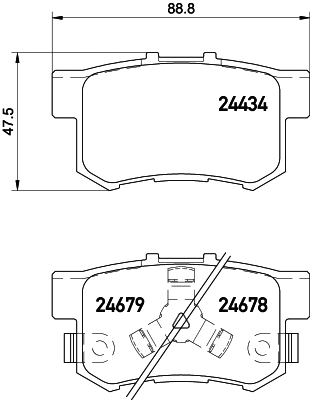 PCP1443 DON Комплект тормозных колодок, дисковый тормоз (фото 1)