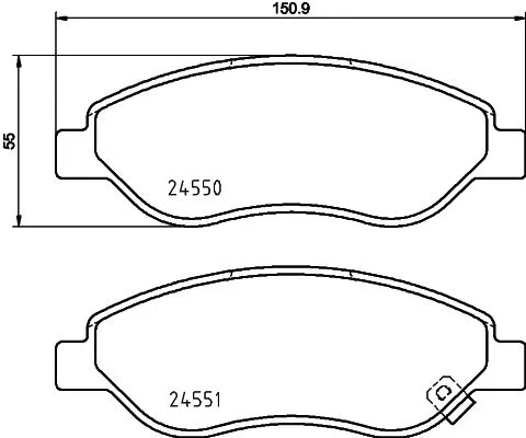 PCP1511 DON Комплект тормозных колодок, дисковый тормоз (фото 1)