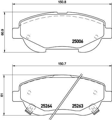 PCP1516 DON Комплект тормозных колодок, дисковый тормоз (фото 1)