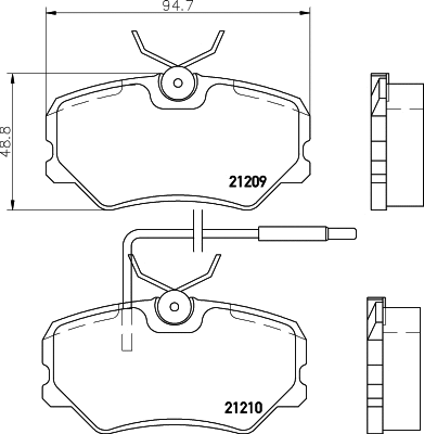 PCP1539 DON Комплект тормозных колодок, дисковый тормоз (фото 1)