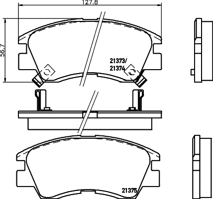 PCP1542 DON Комплект тормозных колодок, дисковый тормоз (фото 1)
