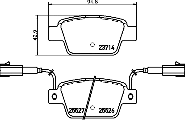 PCP1552 DON Комплект тормозных колодок, дисковый тормоз (фото 1)