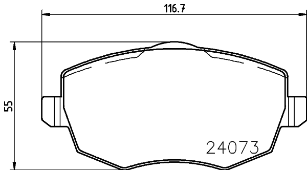 PCP1557 DON Комплект тормозных колодок, дисковый тормоз (фото 1)