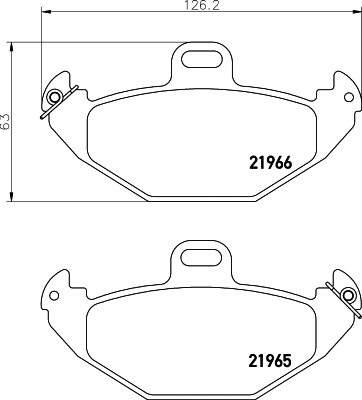 PCP1585 DON Комплект тормозных колодок, дисковый тормоз (фото 1)