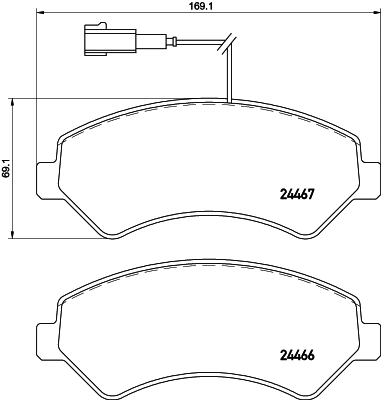 PCP1650 DON Комплект тормозных колодок, дисковый тормоз (фото 1)