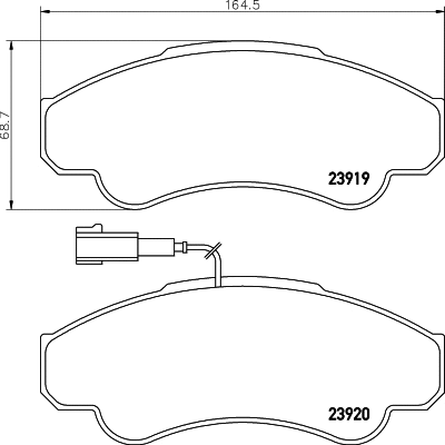 PCP1666 DON Комплект тормозных колодок, дисковый тормоз (фото 1)