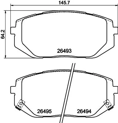 PCP2054 DON Комплект тормозных колодок, дисковый тормоз (фото 1)