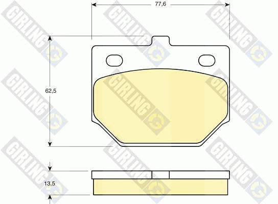 6101879 GIRLING Комплект тормозных колодок, дисковый тормоз (фото 1)