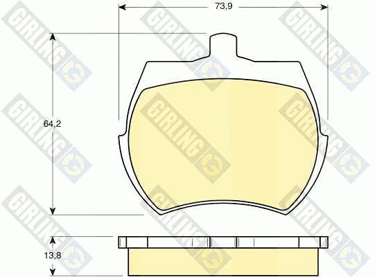 6103326 GIRLING Комплект тормозных колодок, дисковый тормоз (фото 1)