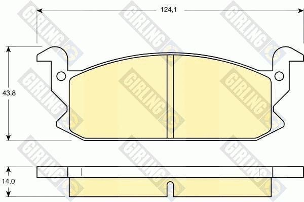 6103669 GIRLING Комплект тормозных колодок, дисковый тормоз (фото 1)