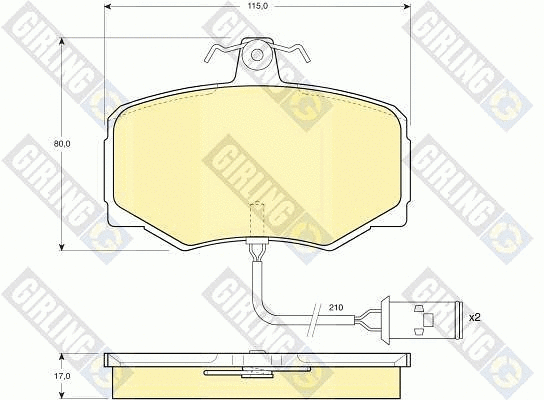 6104211 GIRLING Комплект тормозных колодок, дисковый тормоз (фото 1)