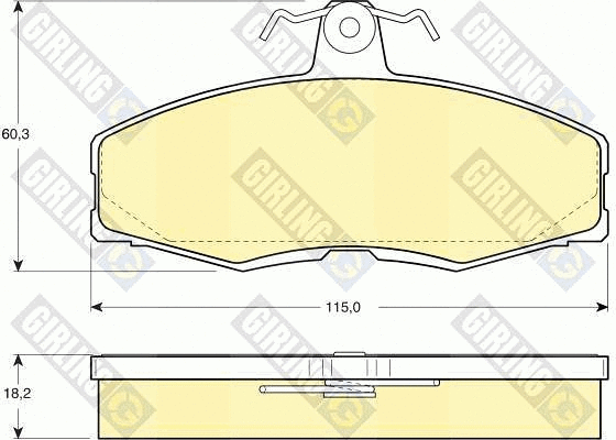 6104731 GIRLING Комплект тормозных колодок, дисковый тормоз (фото 1)