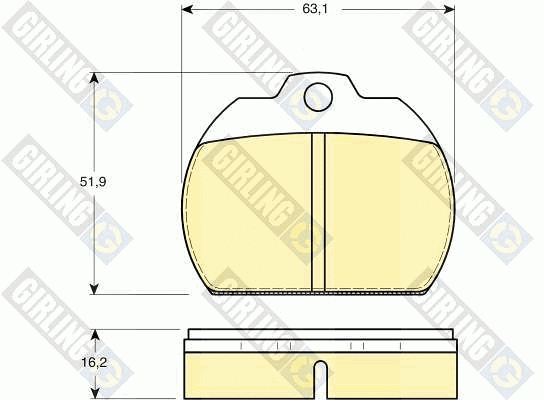 6105911 GIRLING Комплект тормозных колодок, дисковый тормоз (фото 1)
