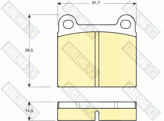 6106562 GIRLING Комплект тормозных колодок, дисковый тормоз (фото 1)