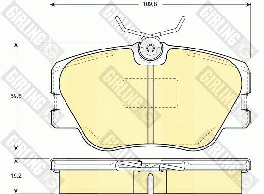6108181 GIRLING Комплект тормозных колодок, дисковый тормоз (фото 1)