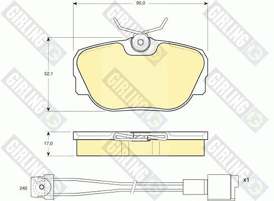 6108201 GIRLING Комплект тормозных колодок, дисковый тормоз (фото 1)