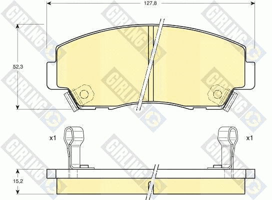 6109779 GIRLING Комплект тормозных колодок, дисковый тормоз (фото 1)